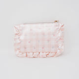 2026 Pink Gingham Zipper Pouch - Rilakkuma KoriKogu Store Kuma-kyun Flower Marche - San-X
