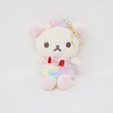 2023 Korilakkuma Going Out Plush Keychain - Rilakkuma 20th Anniversary Clothes - San-X