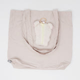 2025 Korilakkuma Fuzzy Charm Keychain with Expanding Tote Bag - BASIC RILAKKUMA BOA - San-X