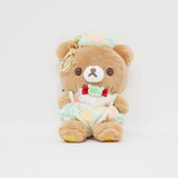 2023 Chairoikoguma Going Out Plush Keychain - Rilakkuma 20th Anniversary Clothes - San-X