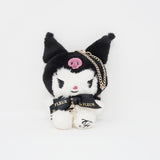 (No Tags) Kuromi Pink Skull Black Ribbon Plush Keychain - Maison de FLEUR x Sanrio