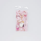 Round Ceramic Shimaenaga Sakura Gold Keychain