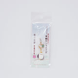 Round Ceramic Shimaenaga Flower Strap Keychain - Blue Flower