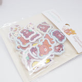 Rilakkuma Sticker Seal Bits (White Version) Chairoikoguma & Friends - San-X
