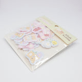 Rilakkuma Sticker Seal Bits with Flowers (Green Version) - San-X