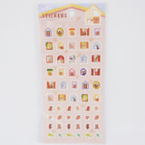 Sticker Sheet Animal Apartment A. Yellow Brick