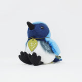 2020 Blue & White Flycatcher Bird Plush - Potte