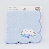 Shimaenaga with Hydrangeas Scalloped Towel Handkerchief