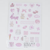 A4 Collage Paper 9 pcs Color Mood Sheet - A. Pink