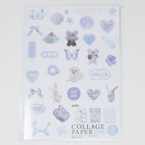 A4 Collage Paper 9 pcs Color Mood Sheet - C. Blue