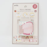Strawberry Bear Sticky Roll Memo A. Pink Strawberry