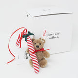 Teddy Bear with Candy Cane Ornament Plush - Steiff 2026 Limited Edition Christmas