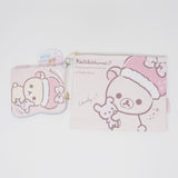 2015 Korilakkuma Pink Pouch Set - Let's Become Strawberries Rilakkuma - San-X