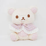 Pink Plaid Cape Korilakkuma Plush - Lovely House Theme Rilakkuma Store Limited - San-X