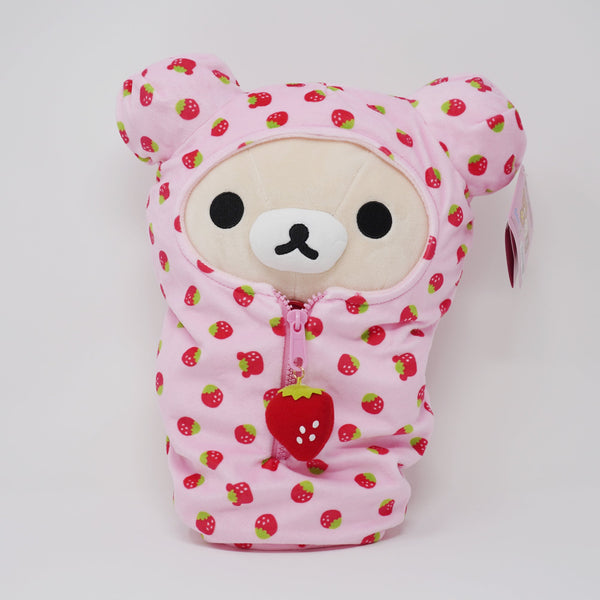 Korilakkuma Reversible Sleeping Bag Plush Strawberry - Kigurumi Theme - San-X Original Rilakkuma