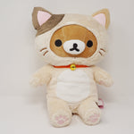 Medium Calico Cat Rilakkuma Plush 13.5"- Neko Rilakkuma San-X Original