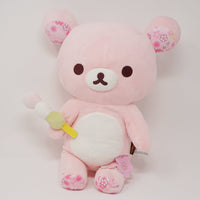 (No Tags) Rilakkuma Medium Pink Cherry Blossom Sakura with Dango Plush - Rilakkuma - San-X