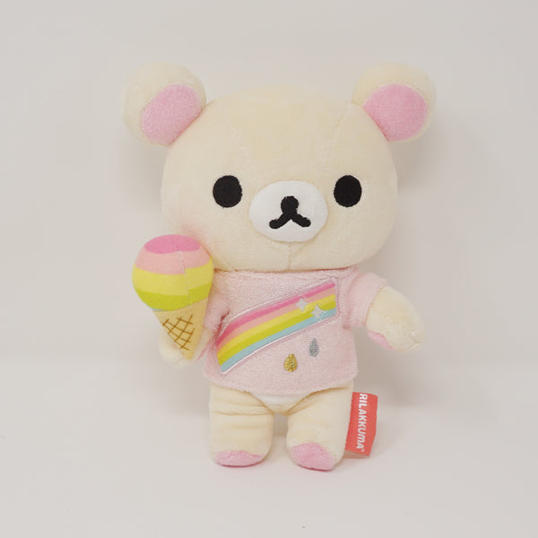 2010 Korilakkuma Rainbow Shirt Plush - Rainbow Rilakkuma Ice Cream Theme - San-X