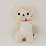 (Secondhand) White Cat Korilakkuma Small Huggable Bear Plush - Neko Rilakkuma - San-X