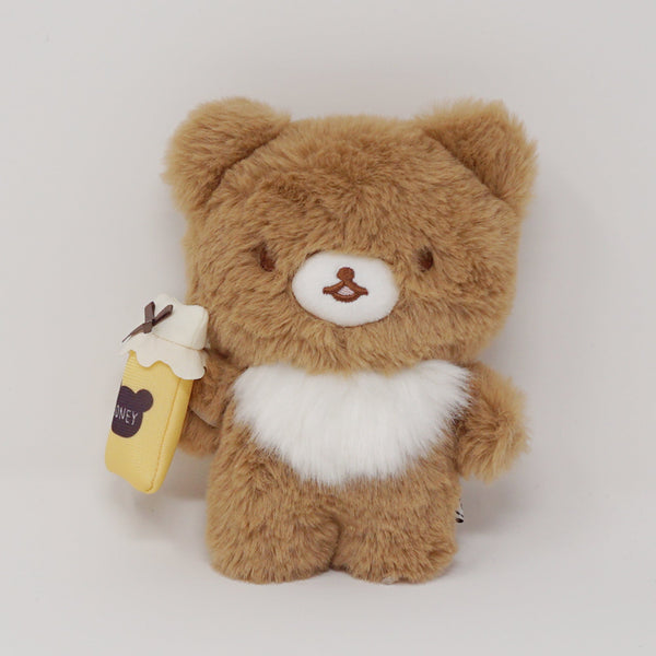 (No Tags) 2021 Fuzzy Chairoikoguma with Honey Plush - Rilakkuma Marche Theme - San-X