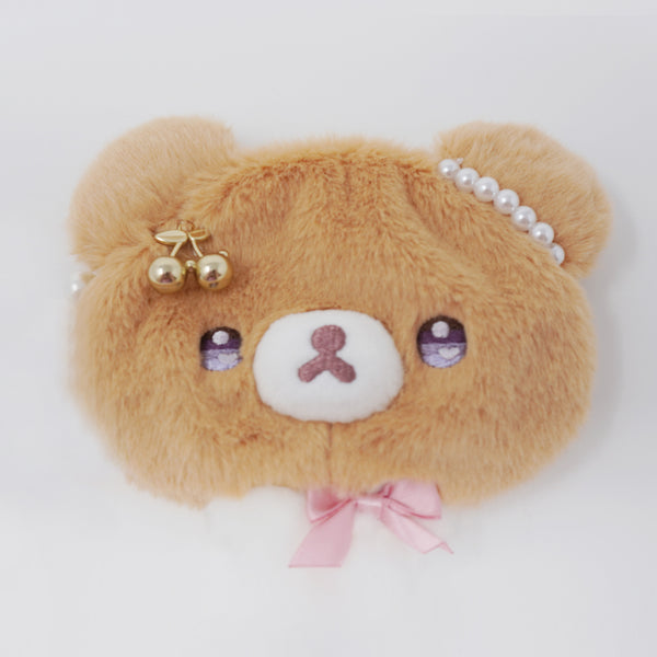 (No Tags) 2022 Chairoikoguma Plush Coin Case Pouch - Rilakkuma KoriKogu's Jewel Cherry Theme - San-X
