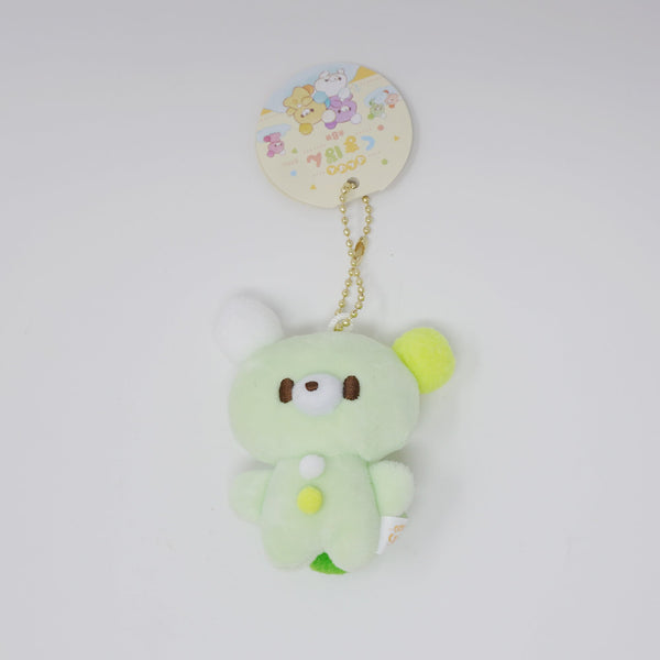 Green Matcha pon Bear Plush Keychain Pon Pon Kumapon Yell Japan green-matcha-pon-bear-plush-keychain-pon-pon-kumapon-yell-japan
