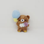 (No Tags) 2018 Chairoikoguma with Balloon Plush Keychain - Korilakkuma meets Chairoikoguma Rilakkuma - San-X