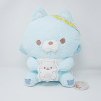 Fuzzy Blue Wolf Flower Crown XL Prize Plush - Hamster Rilakkuma Theme - San-X