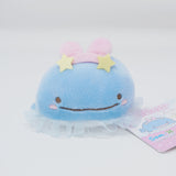 2022 Lost Baby Whale Pink Bunny Ears Super Mochi Tenori Plush - Jinbesan & Rabbit Theme - San-X