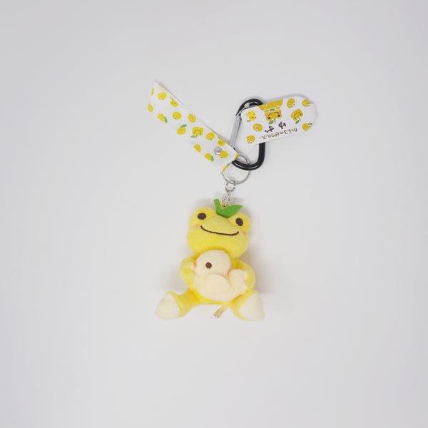 2022 Yellow Pickles the Frog Yuzu with Duck Plush Keychain - Nakajima