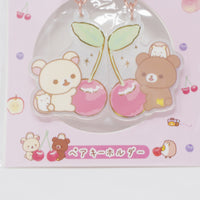 2020 Cherry Pair Korilakkuma & Chairoikoguma Keychain Set - Relax with Fruits Rilakkuma - San-X