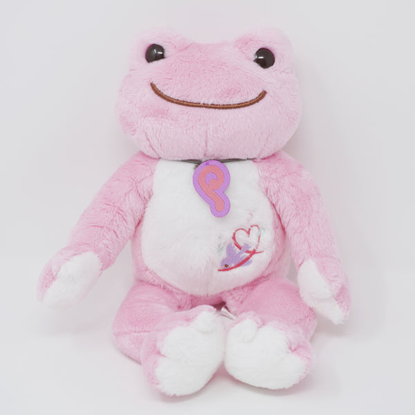(No Tags) 2020 Pink Pickles with Bird & Heart Embroidery Event Limited Plush - Pickles the Frog - Nakajima
