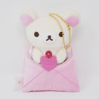 (No Tags) 2019 Korilakkuma Mini in Heart Envelope Plush Keychain - Rilakkuma Love Letter- San-X