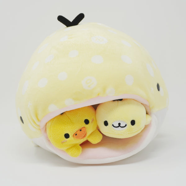 2022 Jinbesan x Mamegoma x Kiiroitori Super Mochi Plush Playset - Kiiroitori Aquarium Rilakkuma Store Limited- San-X