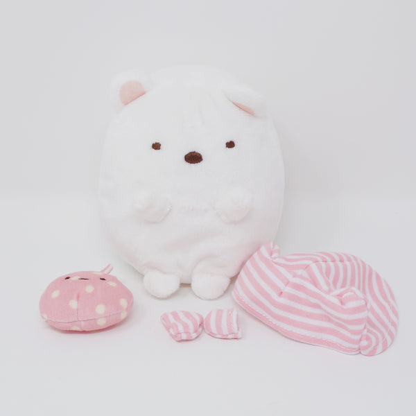 (No Tags, Detached) Shirokuma with Furoshiki Plush - Sumikkogurashi San-X