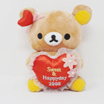 (No Tags) 2008 Rilakkuma with Heart Plush - Sweet & Happy Day Series - San-X