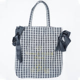 (No Tags) Maison de Fleur Kuromi Gingham Ribbon Tote Bag - Sanrio