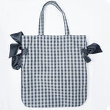 (No Tags) Maison de Fleur Kuromi Gingham Ribbon Tote Bag - Sanrio