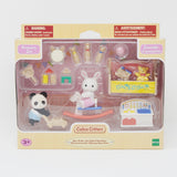 Baby's Toy Box Set - Snow Rabbit Bunny & Panda Babies - Calico Critters