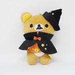 (No Tags) 2014 Rilakkuma with Halloween Black Hat and Cape Prize Plush Keychain - Halloween Rilakkuma - San-X