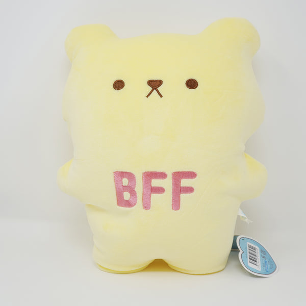 Yellow "BFF" Bear Plush - Valentine's Candy Hearts Bear - Yell Japan