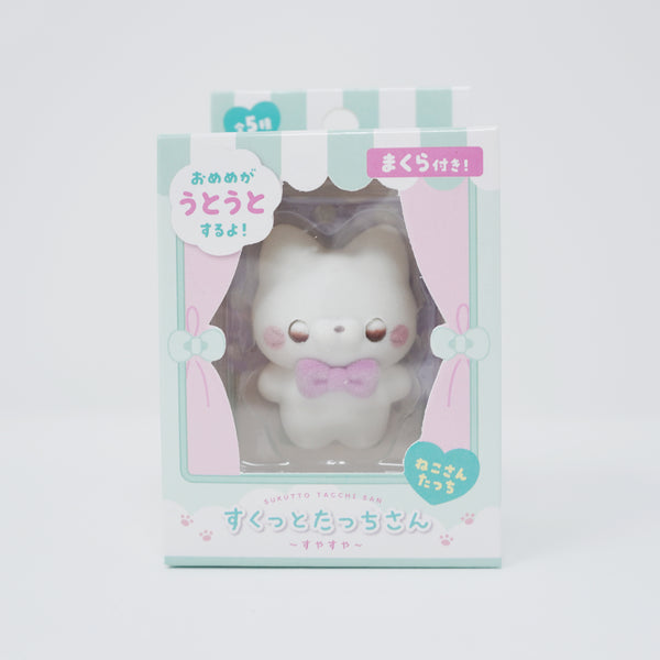 White Neko-san Cat Suyasuya Sleeping Figurine - Sukutto Tatch-san - Yell Japan
