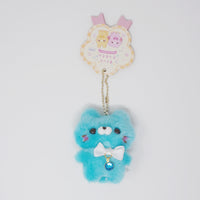 Blue Cat Neko-san (December Tanzanite) - Birthstone Lucky Friends Plush Keychain - Sukutto Tatch-san - Yell Japan