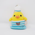 (No Tags) Kiiroitori in Cafe Cup Plush Keychain - Rilakkuma Cafe - San-X