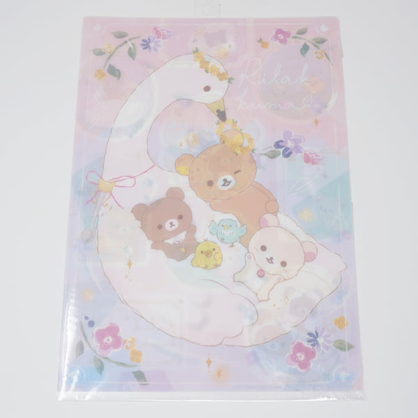 2022 File Folder - - Rilakkuma Swan and Golden Flower Theme - San-X