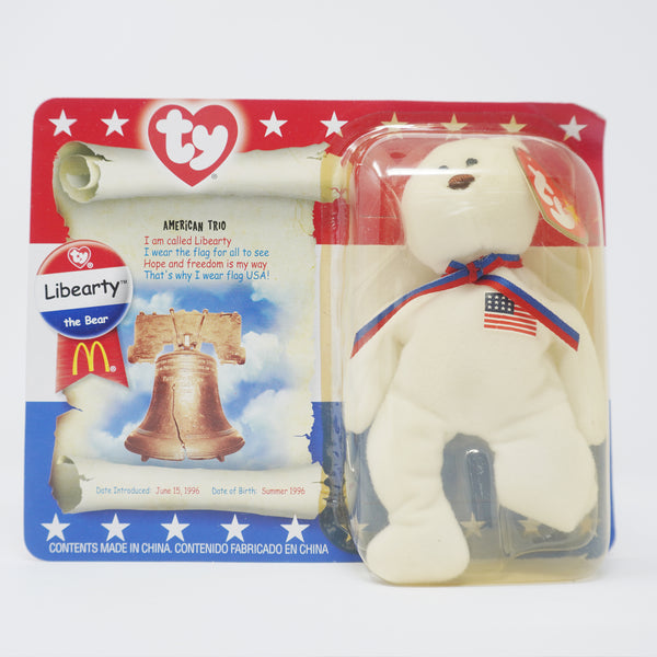 2000 Libearty the Bear USA McDonald's Teenie Beanie Plush Sealed Box TY Beanie Babies