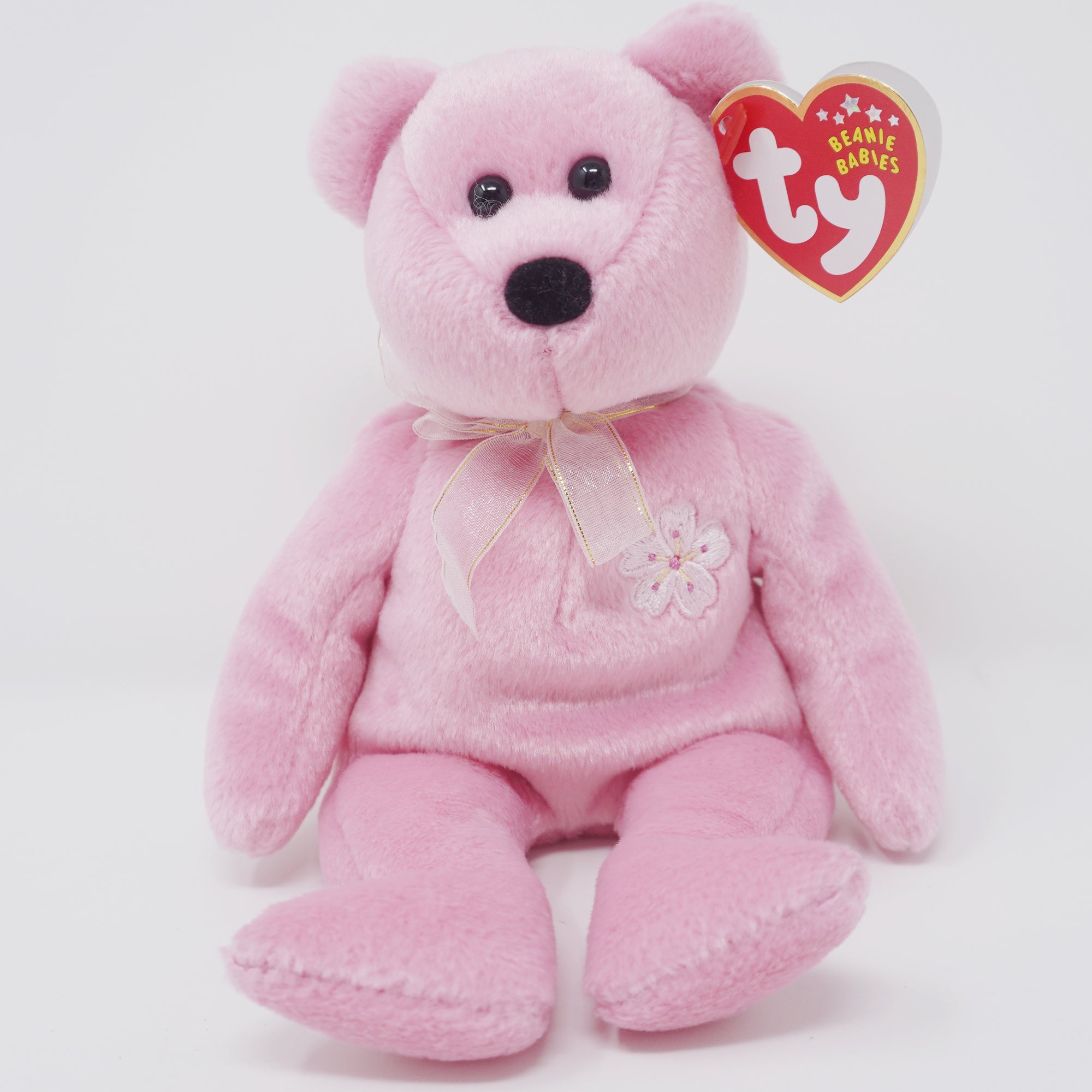 2002 Sakura II Bear Pink Plush - TY Beanie Babies Japan