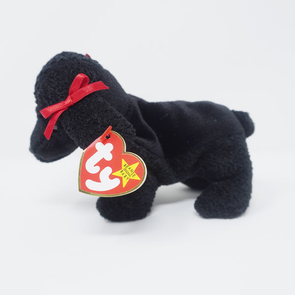 Douglas Gigi Black Poodle Stuffed Animal - 8 Inch Soft Plush Toy With Red Bow, Perfect Gift & Room Decor