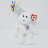 2003 April with Party Hat Bear Plush - TY Beanie Babies