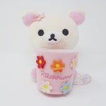 2007 Korilakkuma Plush Cup Stand - Rilakkuma Flower Theme Kiddyland Store Limited - San-X